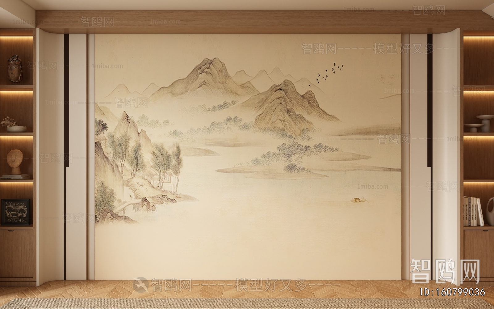 New Chinese Style TV Wall