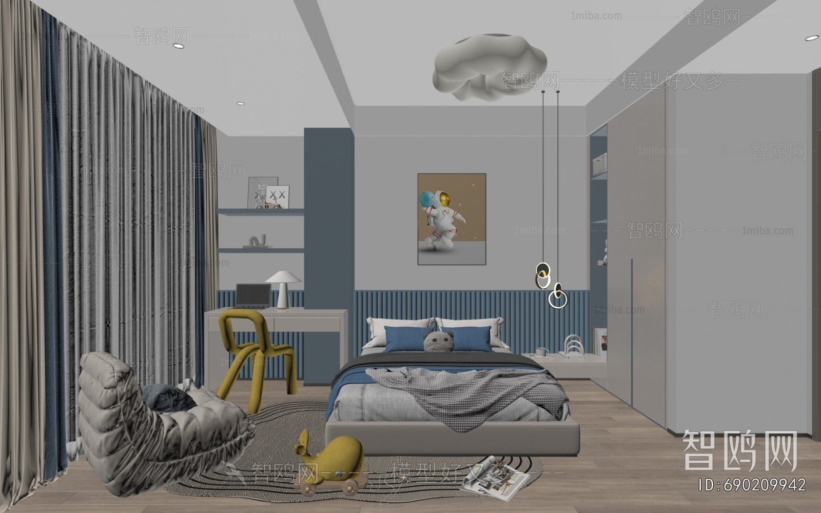 Modern Boy's Room And Son's Room