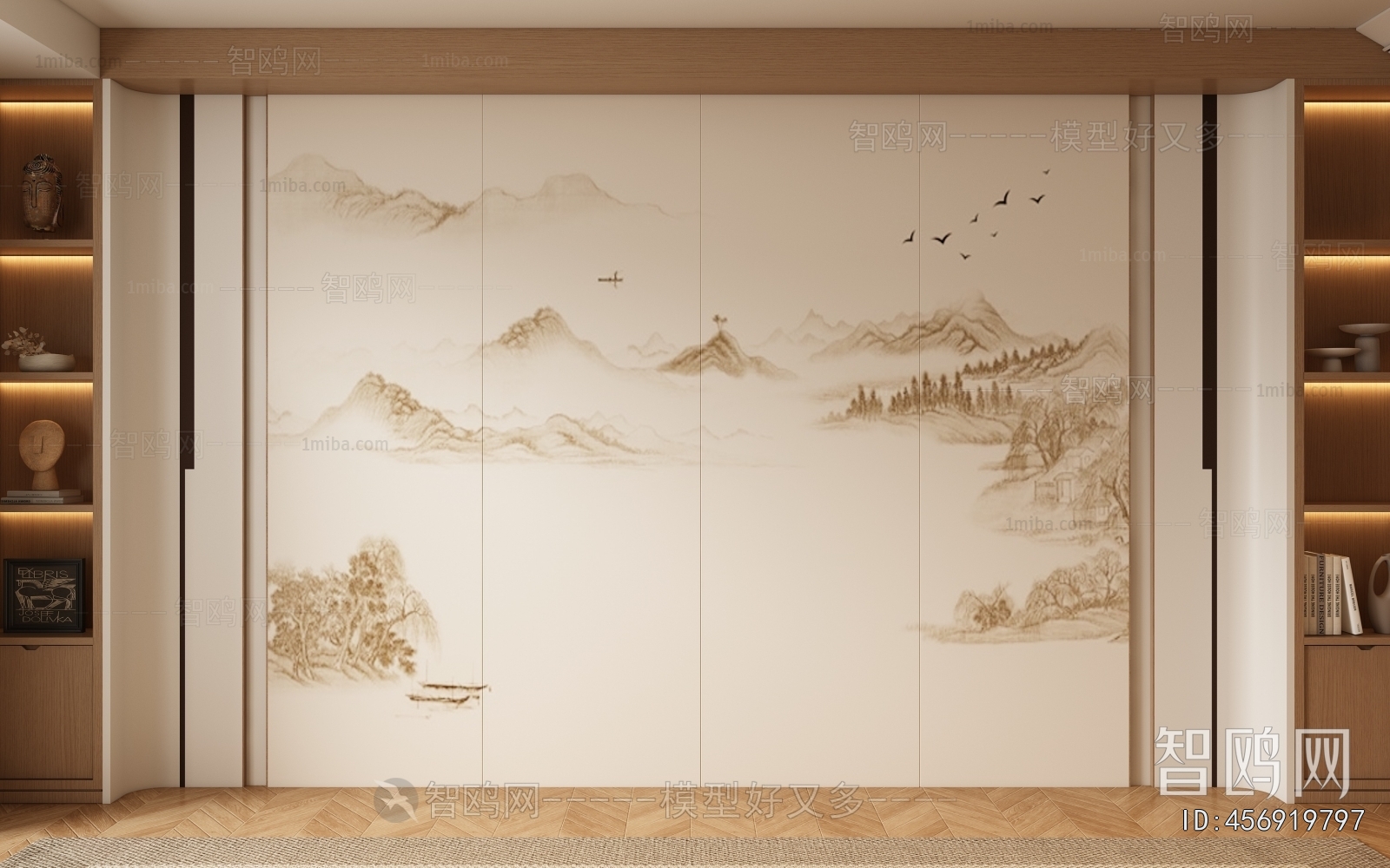 New Chinese Style TV Wall