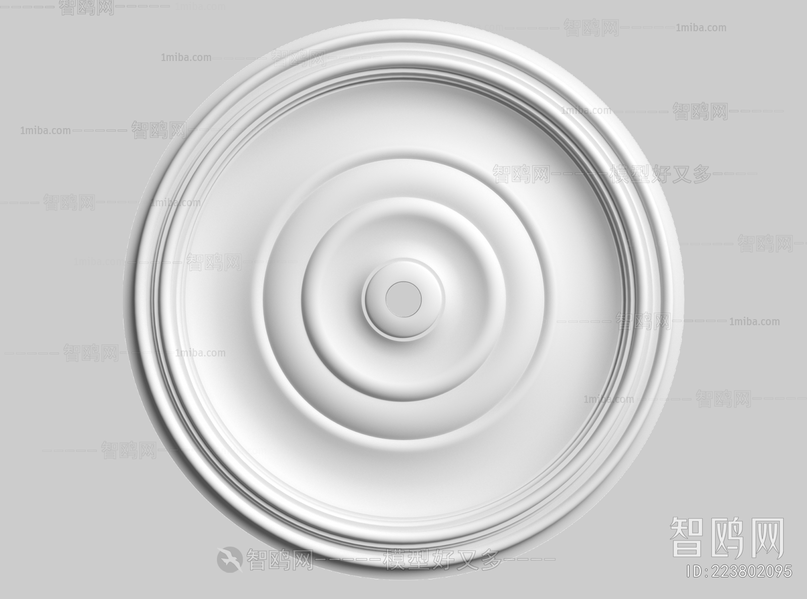 French Style Plaster Carved Top Plate