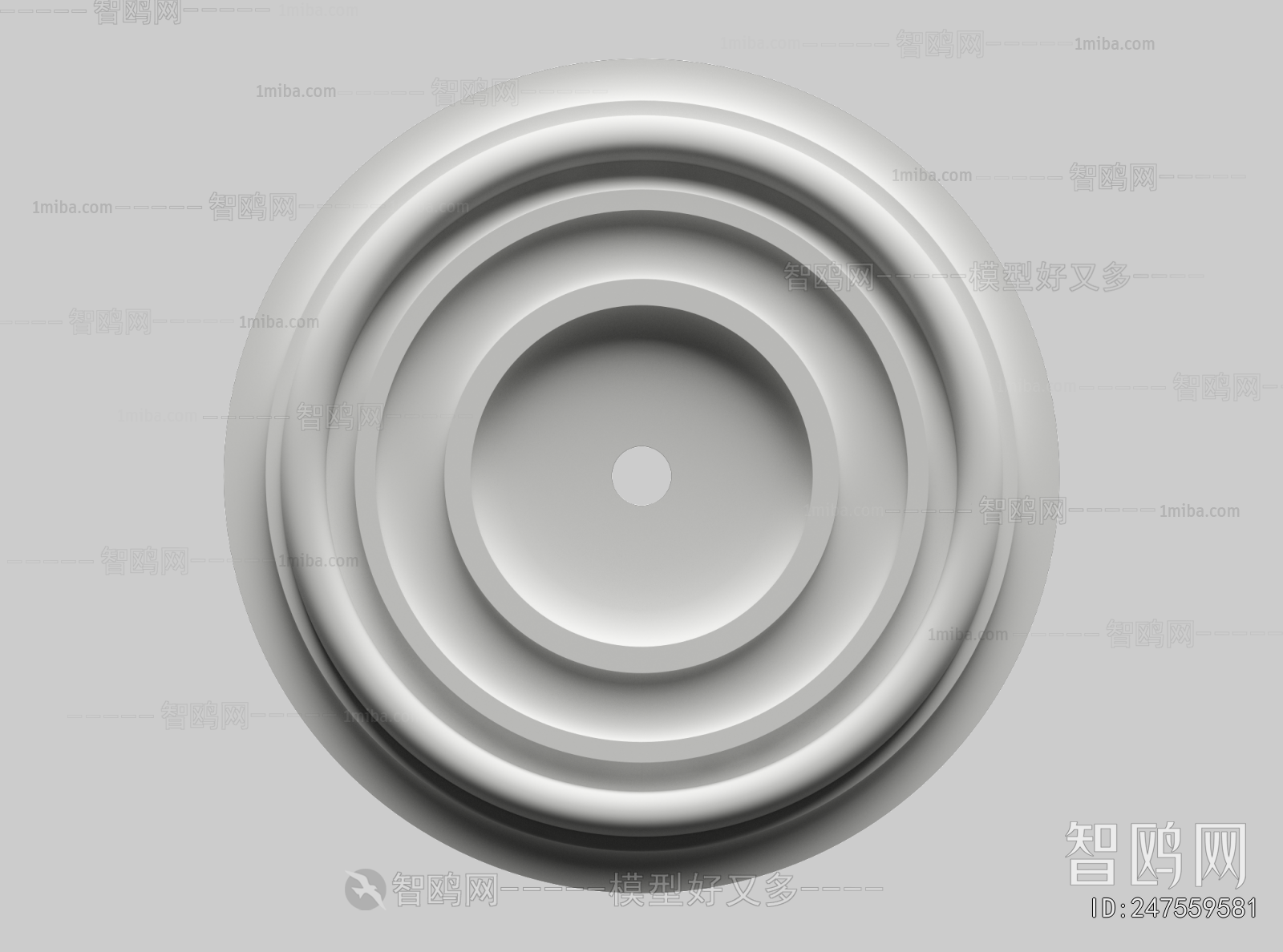 European Style Plaster Carved Top Plate