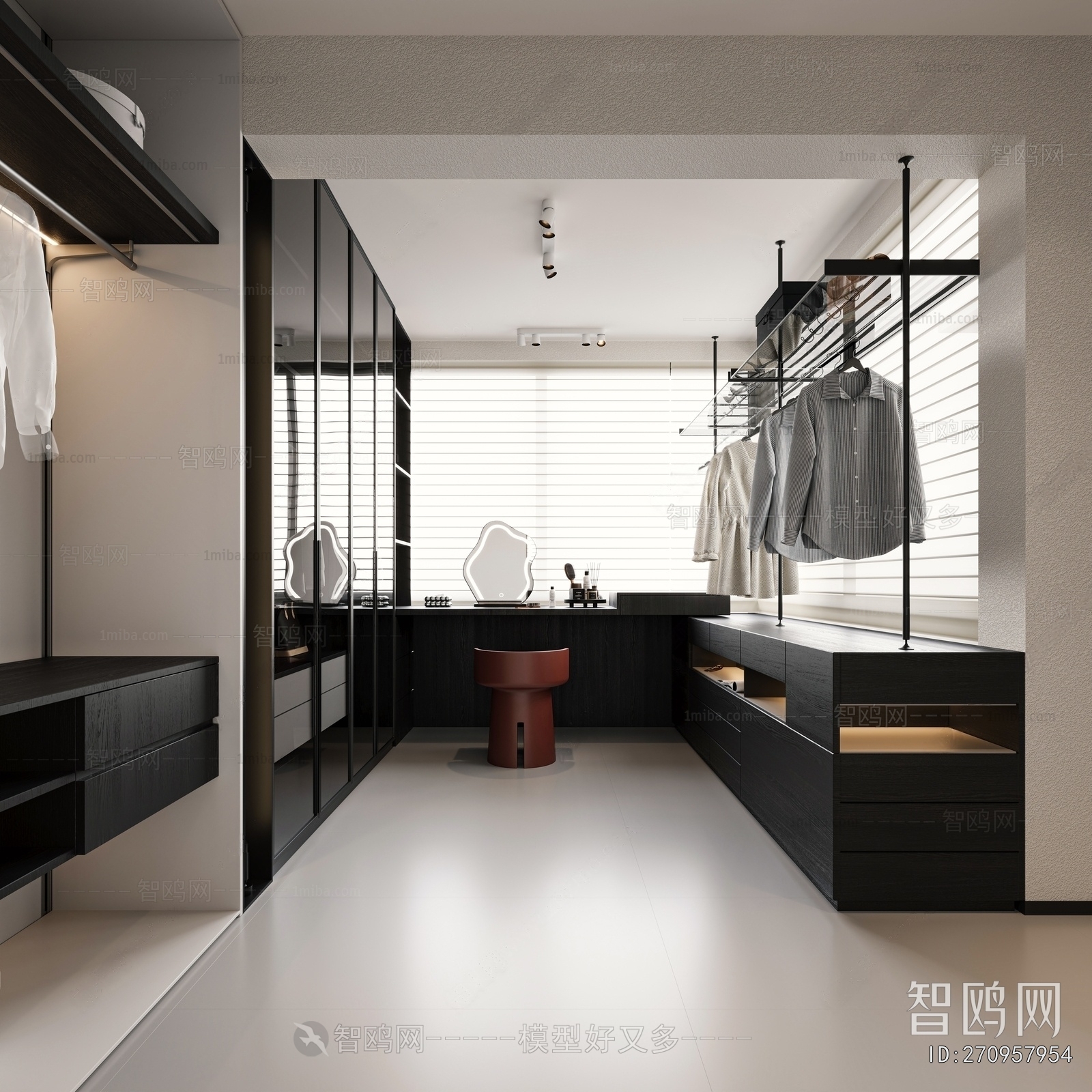 Modern Clothes Storage Area