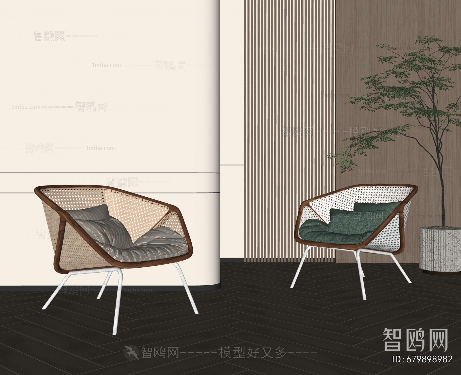 Wabi-sabi Style Lounge Chair