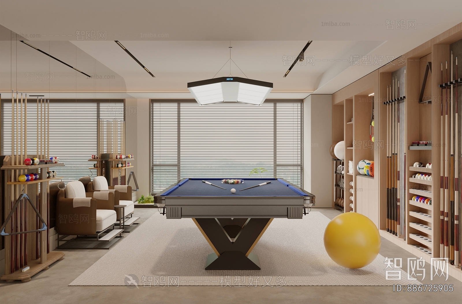 Modern Billiards Room