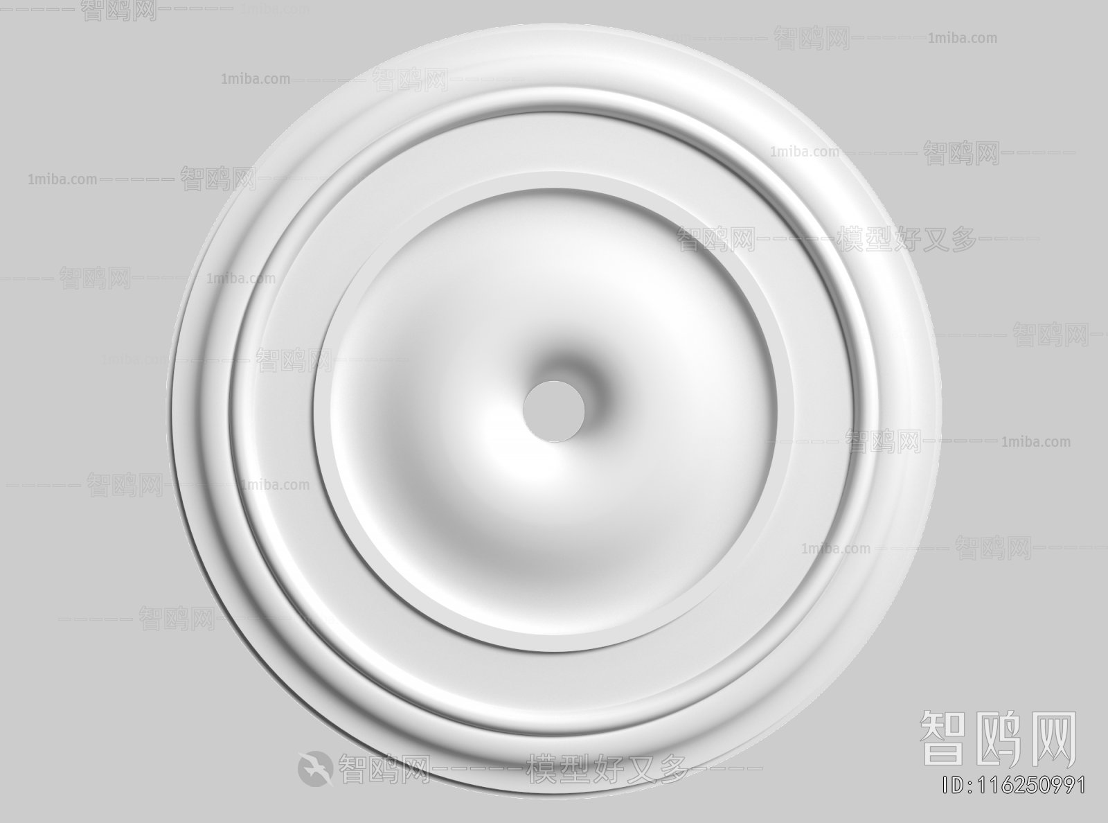 European Style Plaster Carved Top Plate