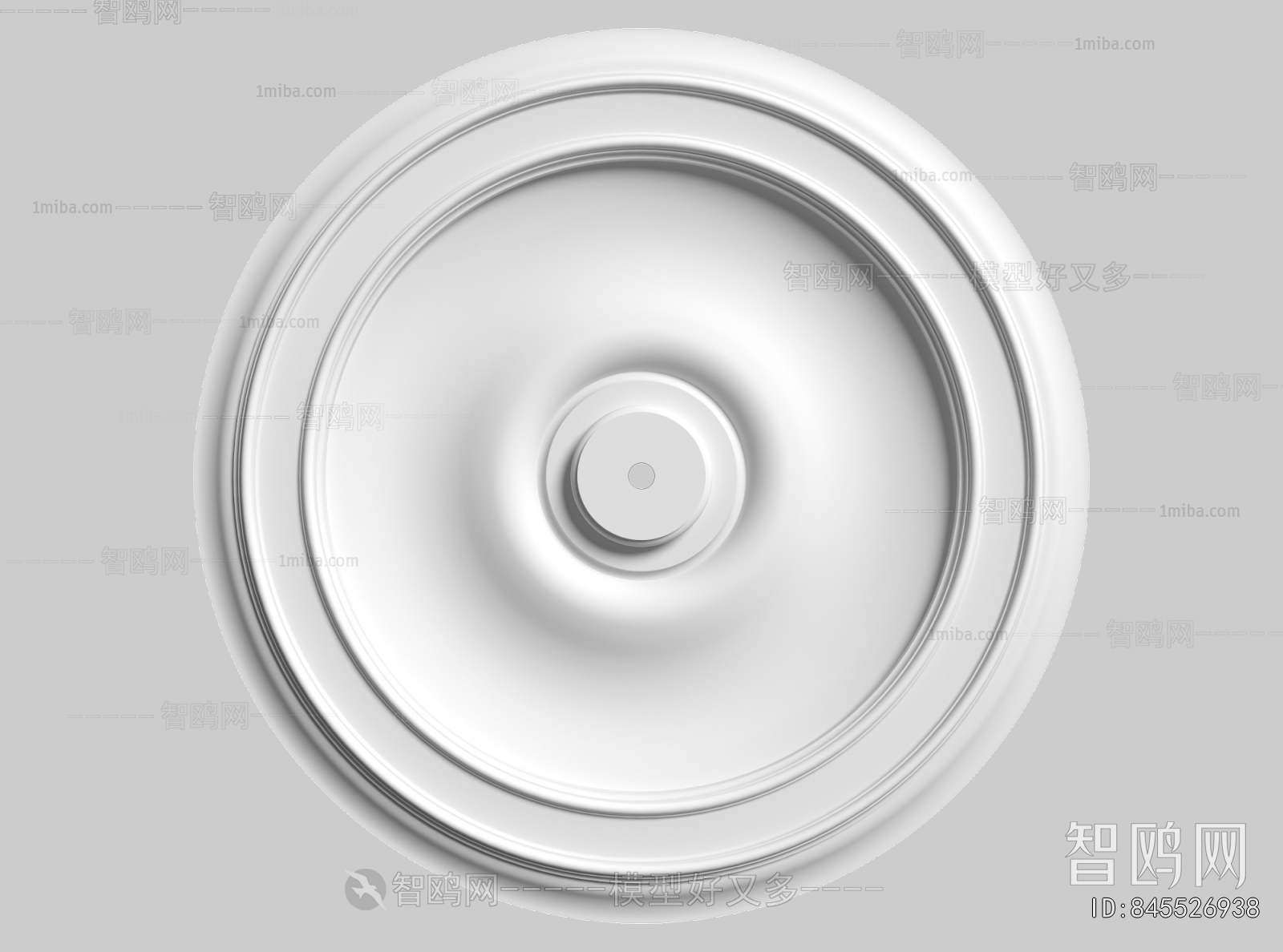 French Style Plaster Carved Top Plate