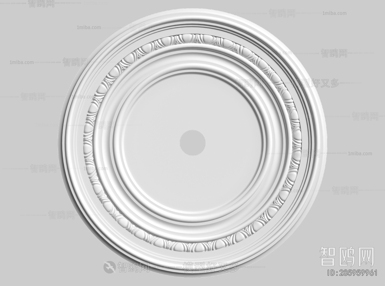 French Style Plaster Carved Top Plate