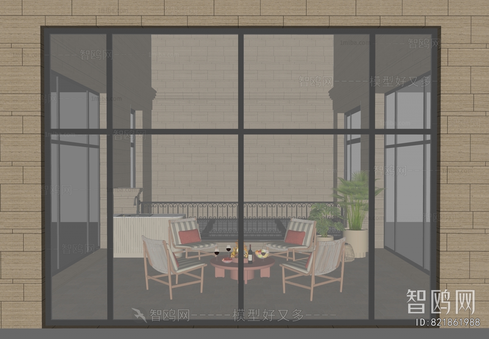 Modern Courtyard/landscape