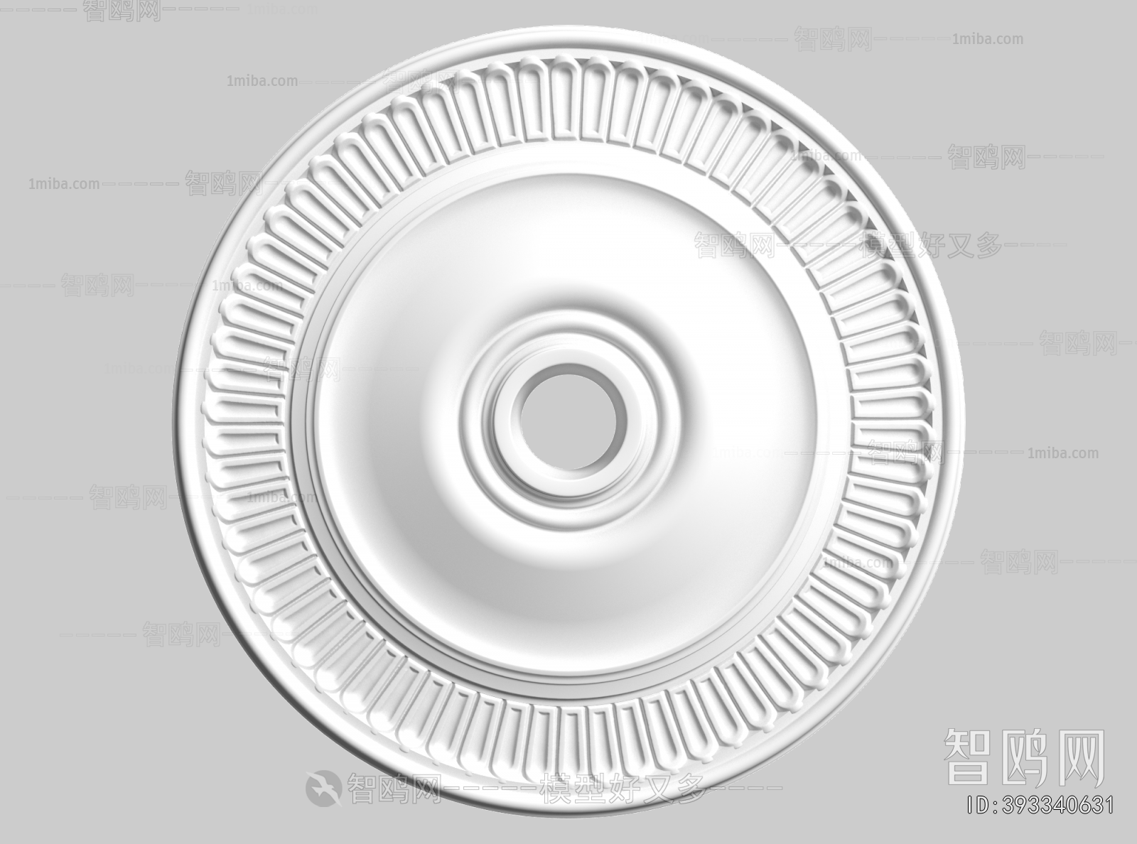 French Style Plaster Carved Top Plate