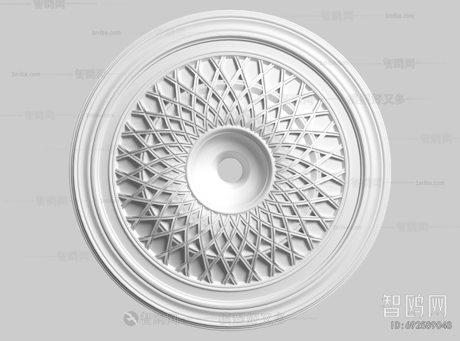 French Style Plaster Carved Top Plate