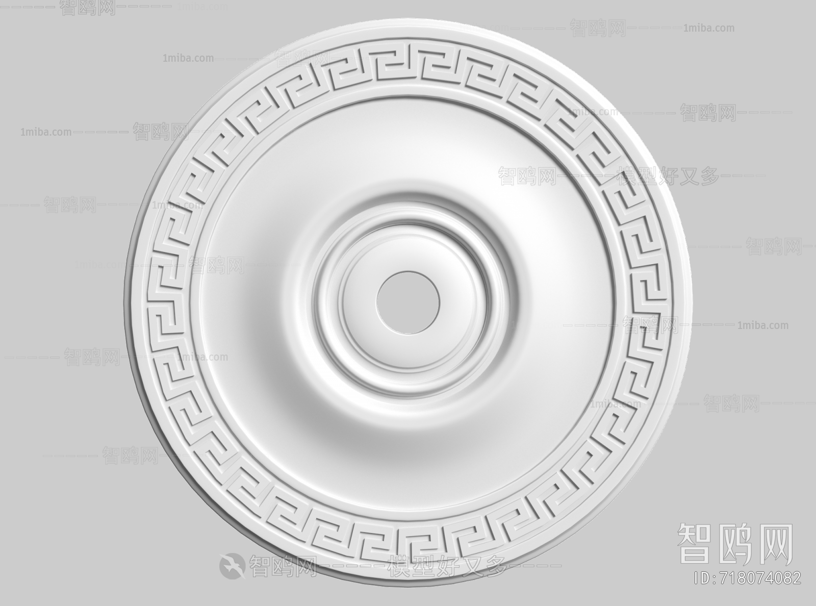 French Style Plaster Carved Top Plate