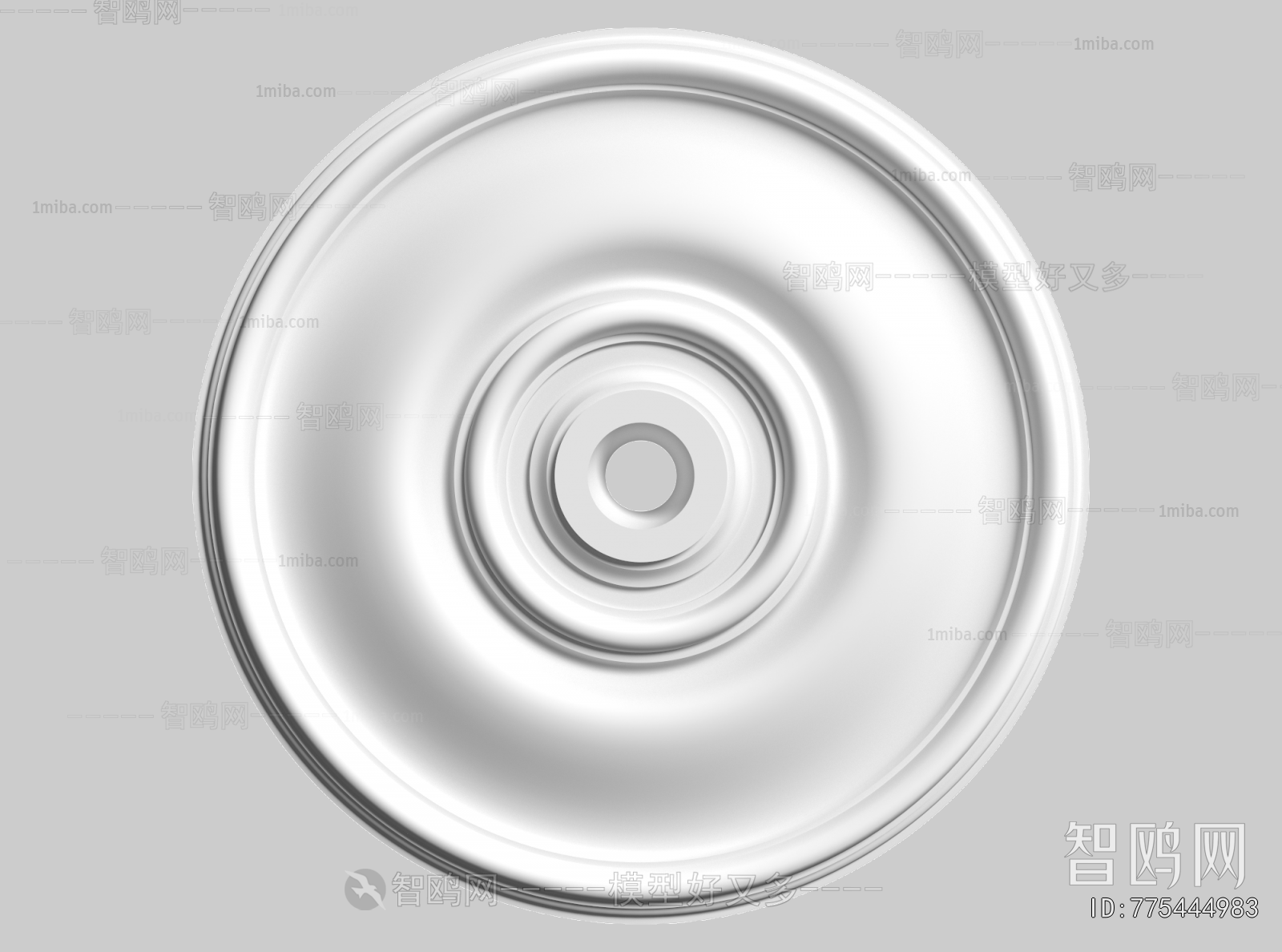 French Style Plaster Carved Top Plate