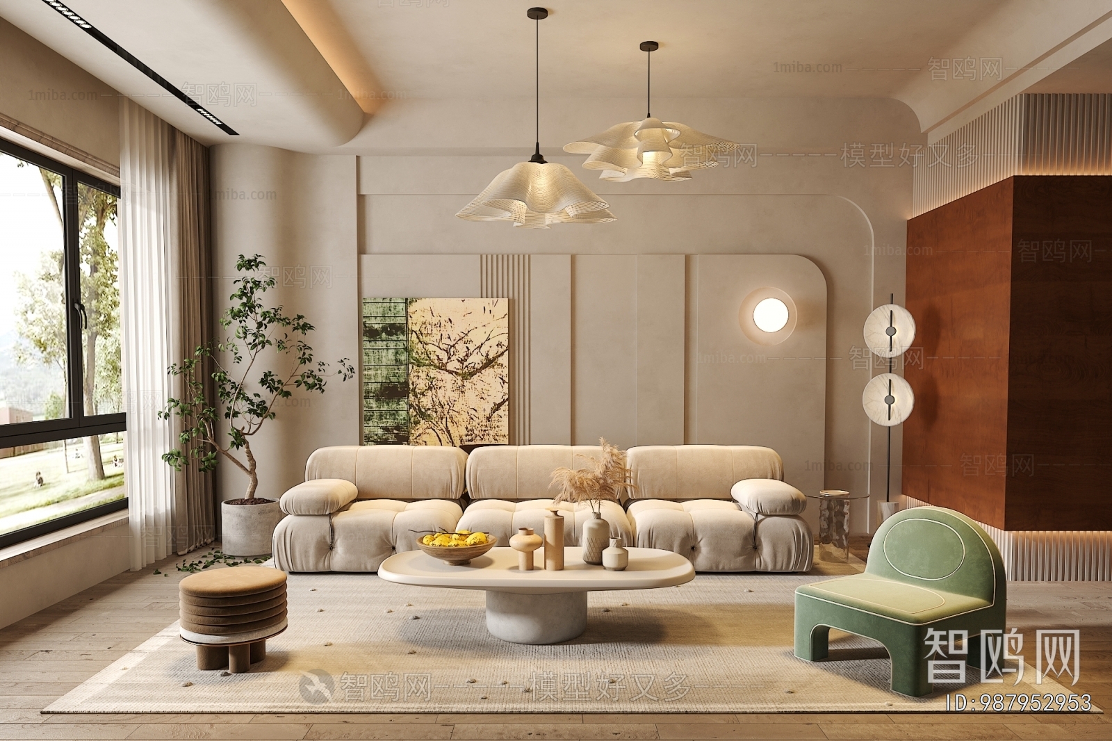 Wabi-sabi Style A Living Room