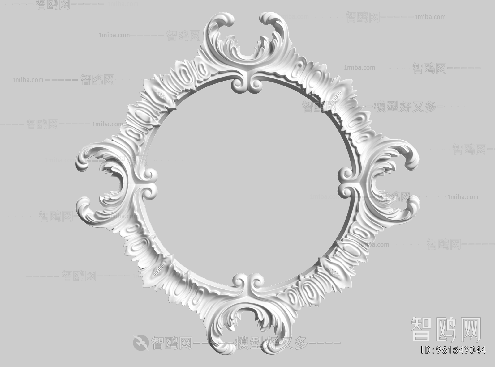 French Style Plaster Carved Top Plate