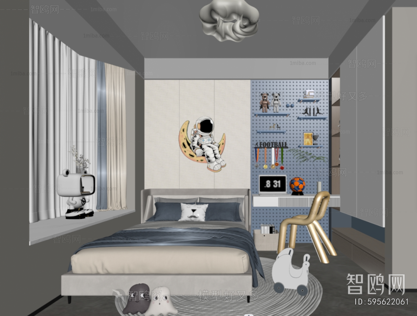 Modern Boy's Room And Son's Room
