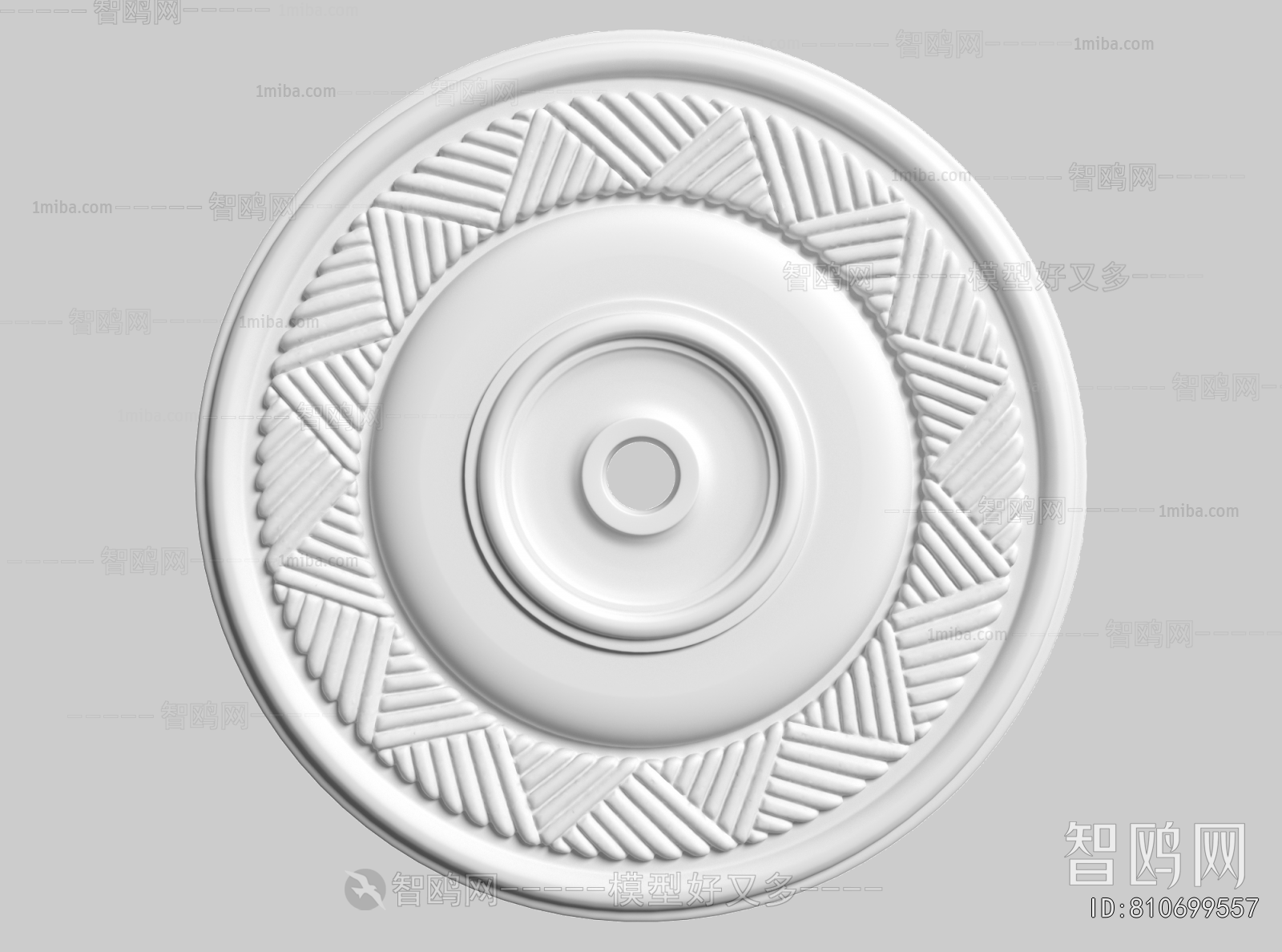 French Style Plaster Carved Top Plate