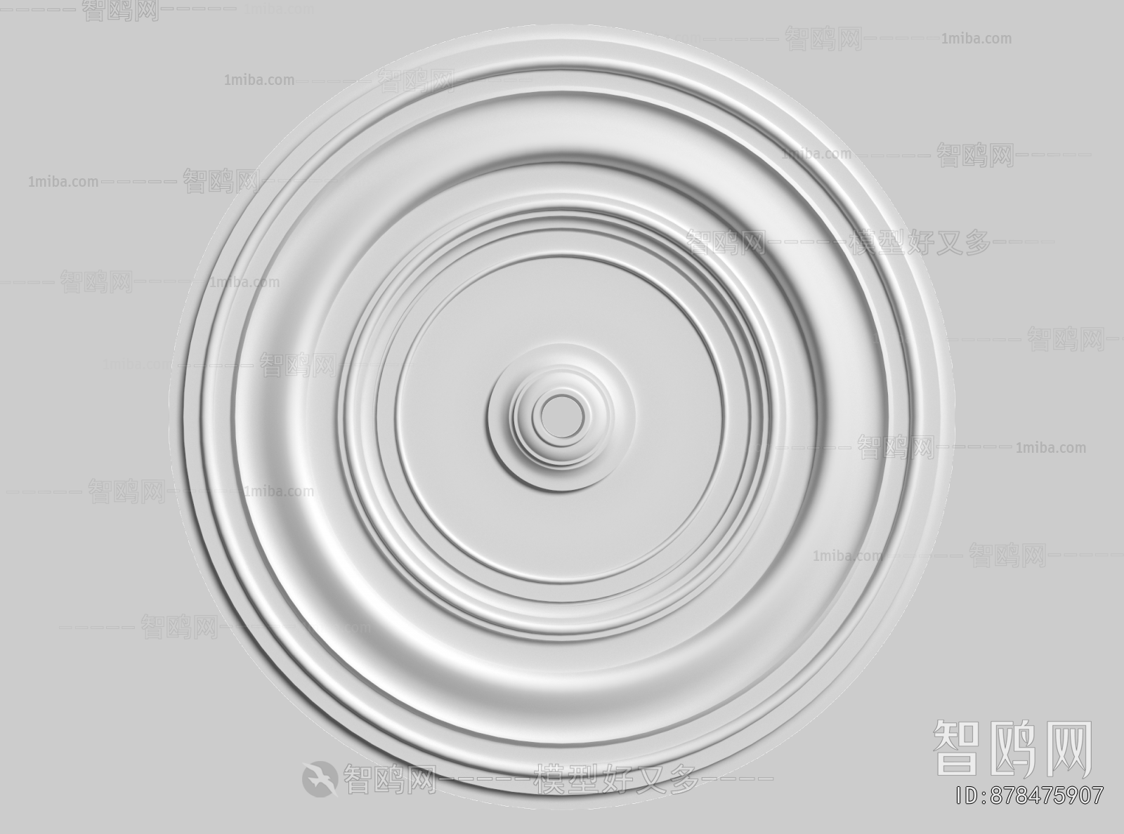 French Style Plaster Carved Top Plate