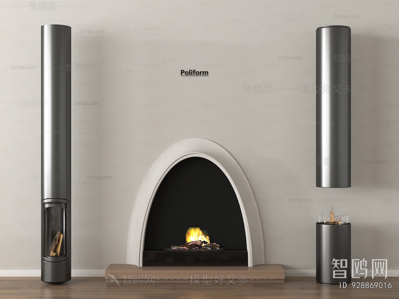 Nordic Style Fireplace