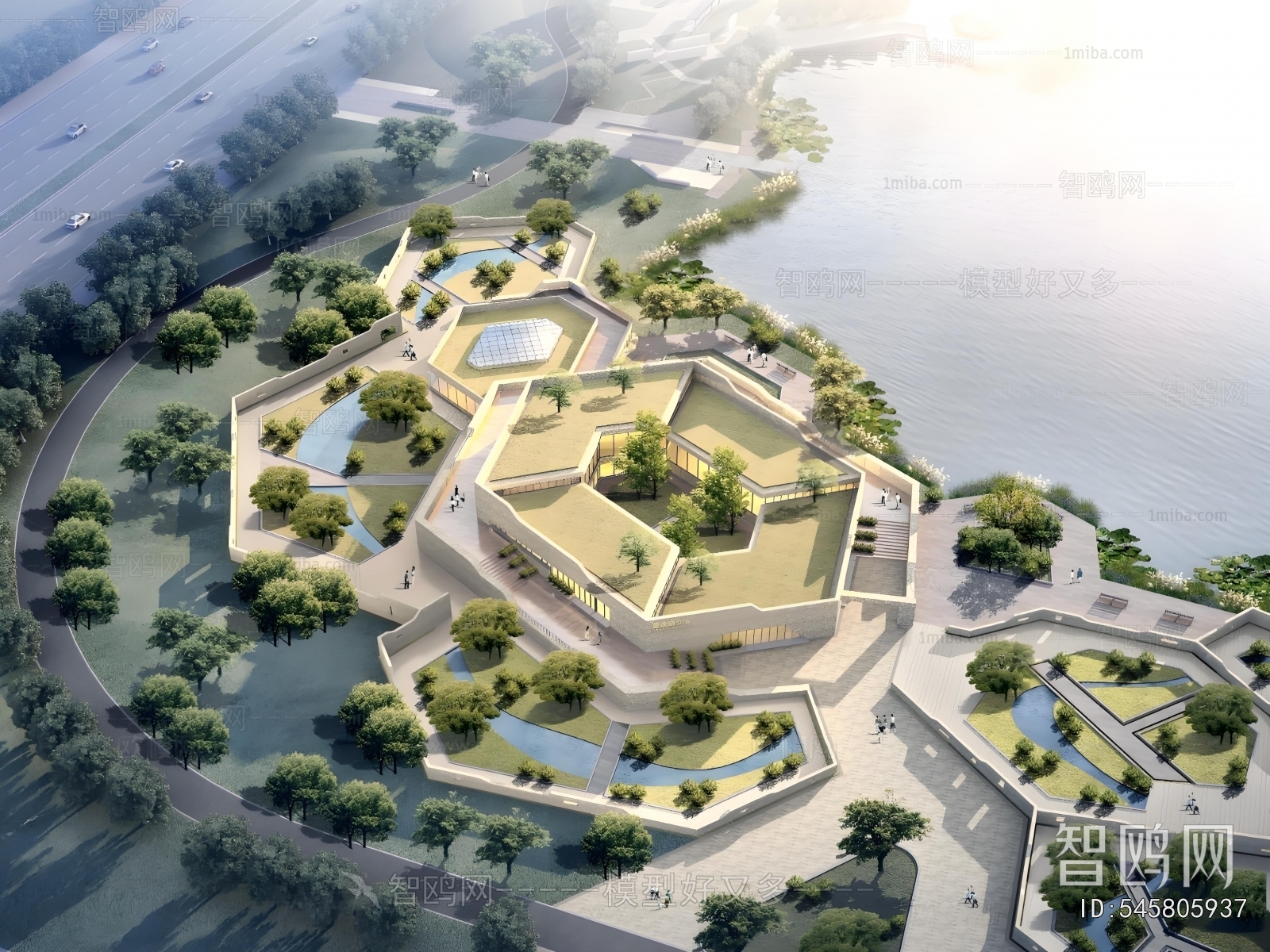 Modern Architectural Bird's-eye View Planning