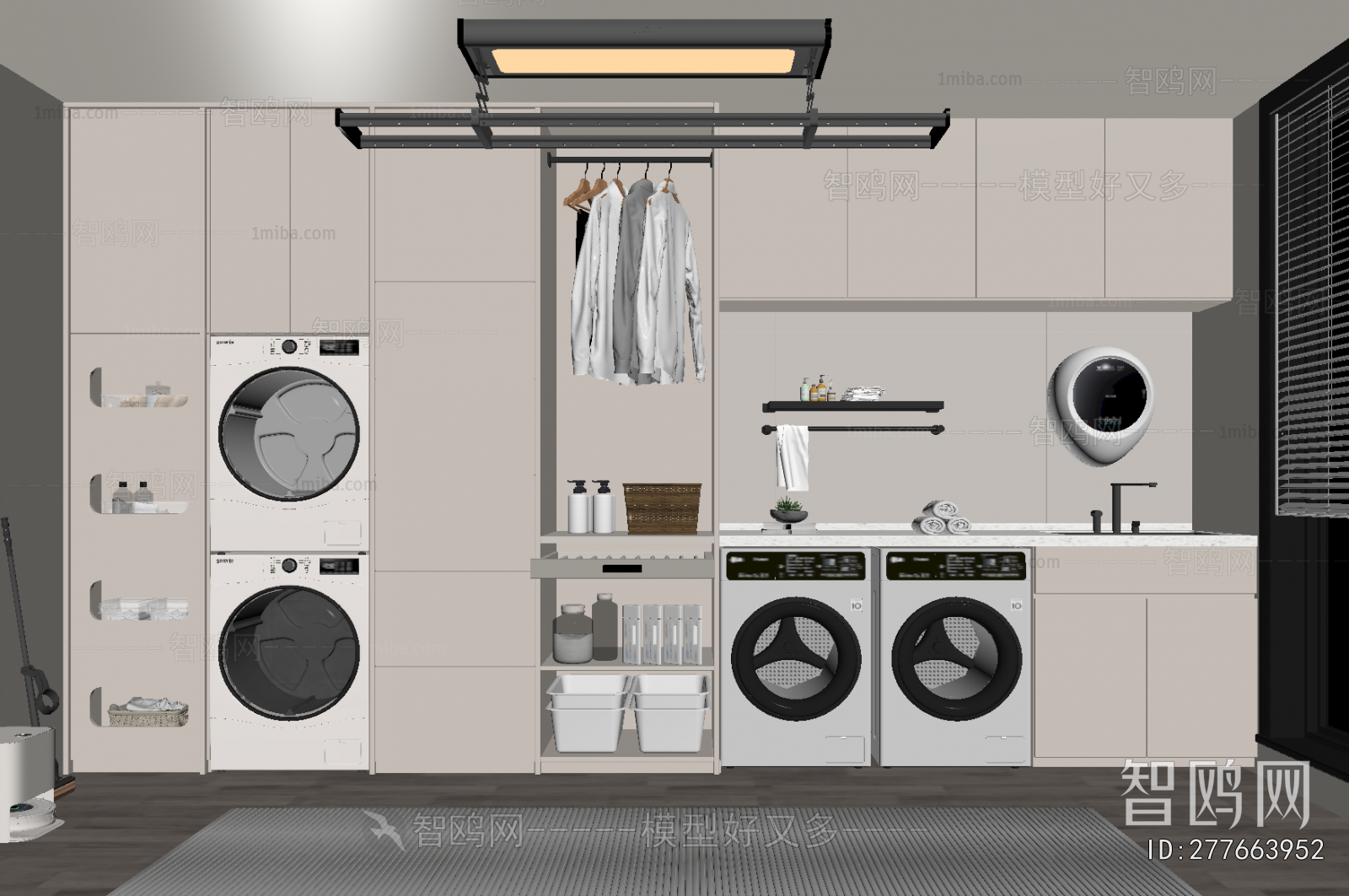 Modern Balcony Laundry Room