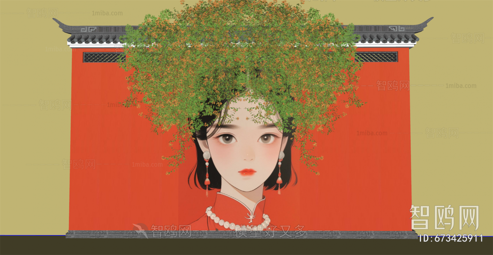 New Chinese Style Landscape Wall