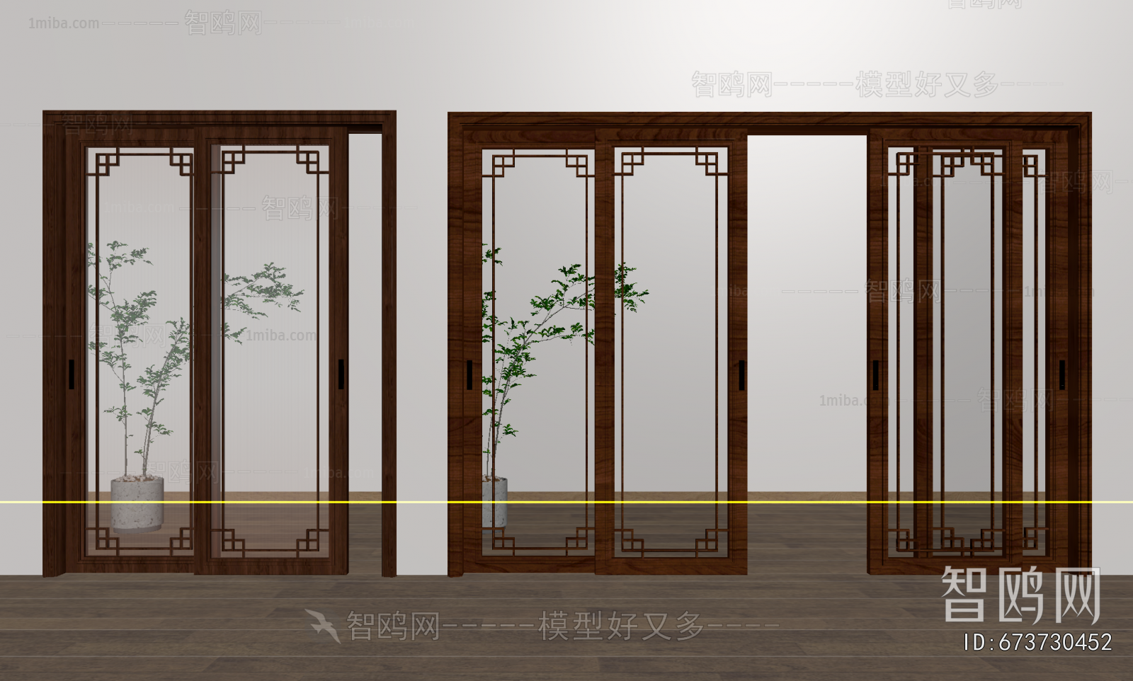 New Chinese Style Sliding Door
