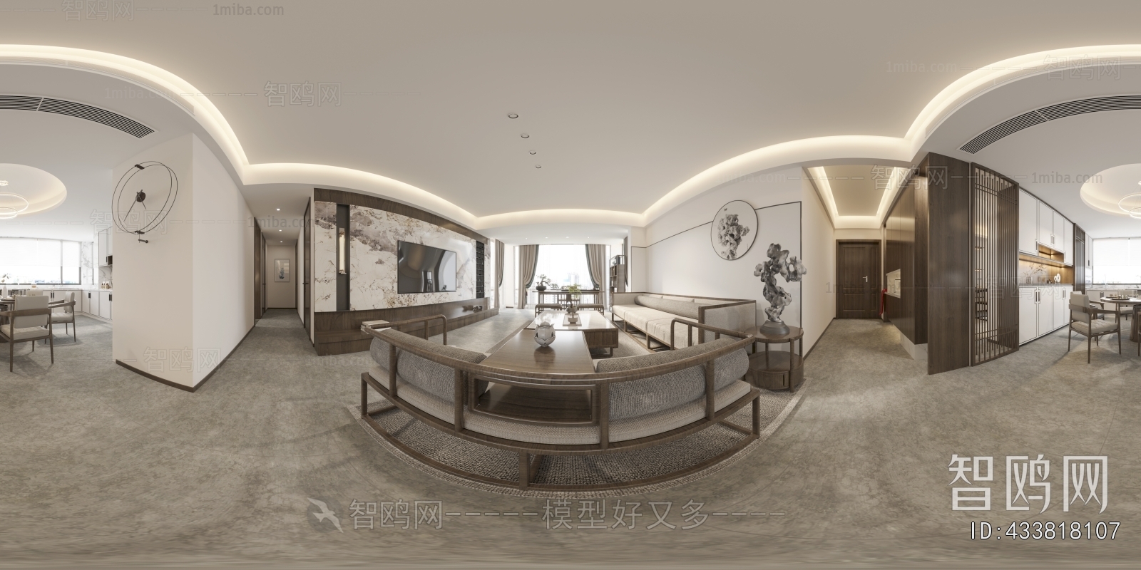 New Chinese Style A Living Room