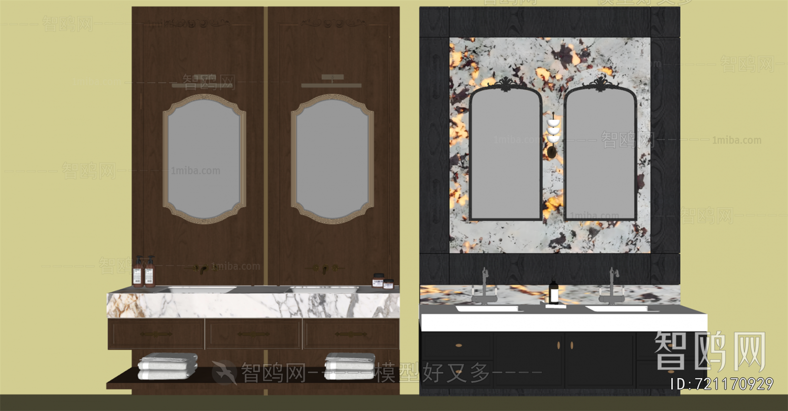 French Style Bathroom Cabinet