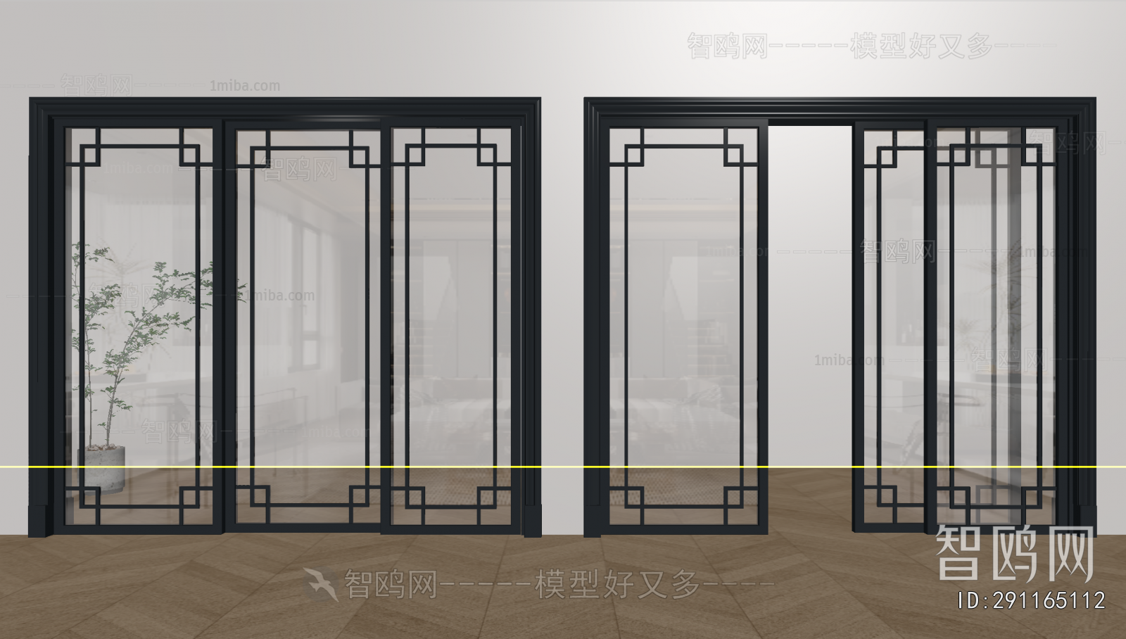 New Chinese Style Sliding Door