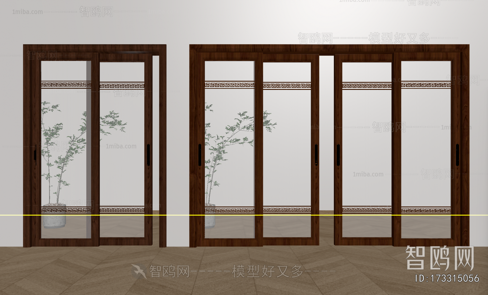 New Chinese Style Sliding Door