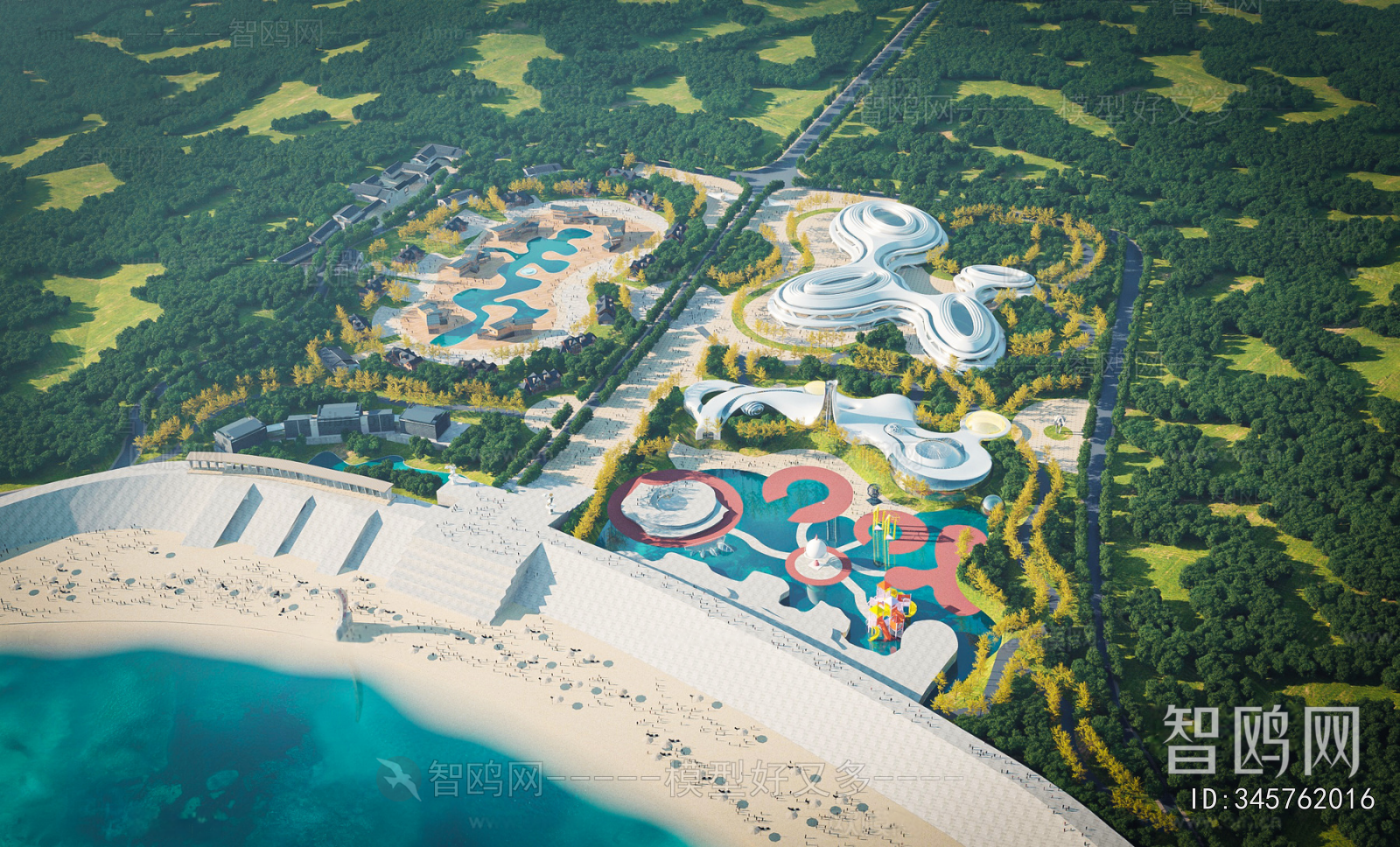 Modern Architectural Bird's-eye View Planning