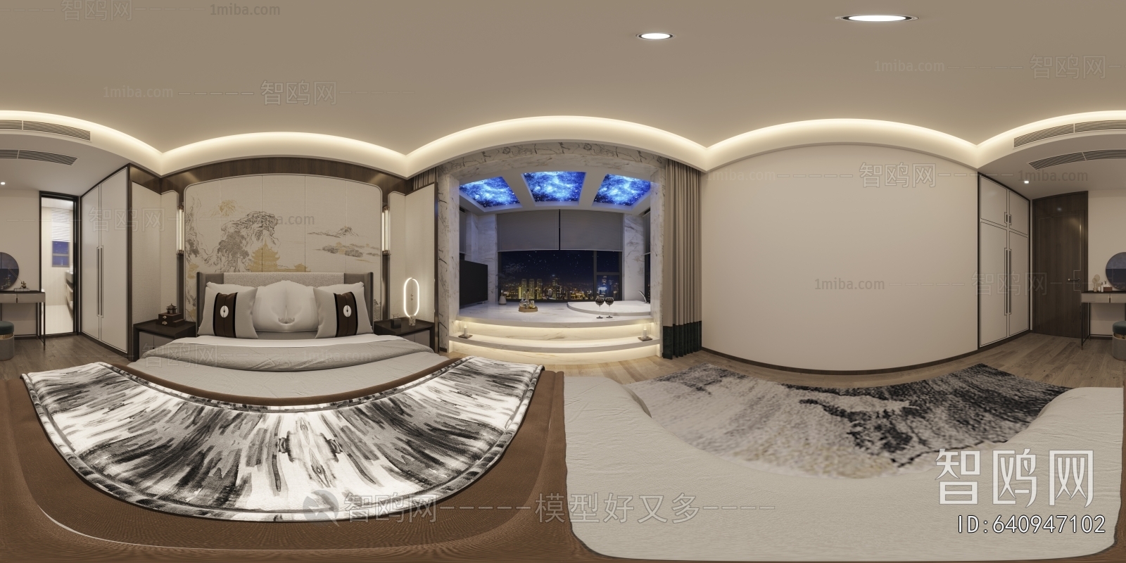 New Chinese Style Bedroom