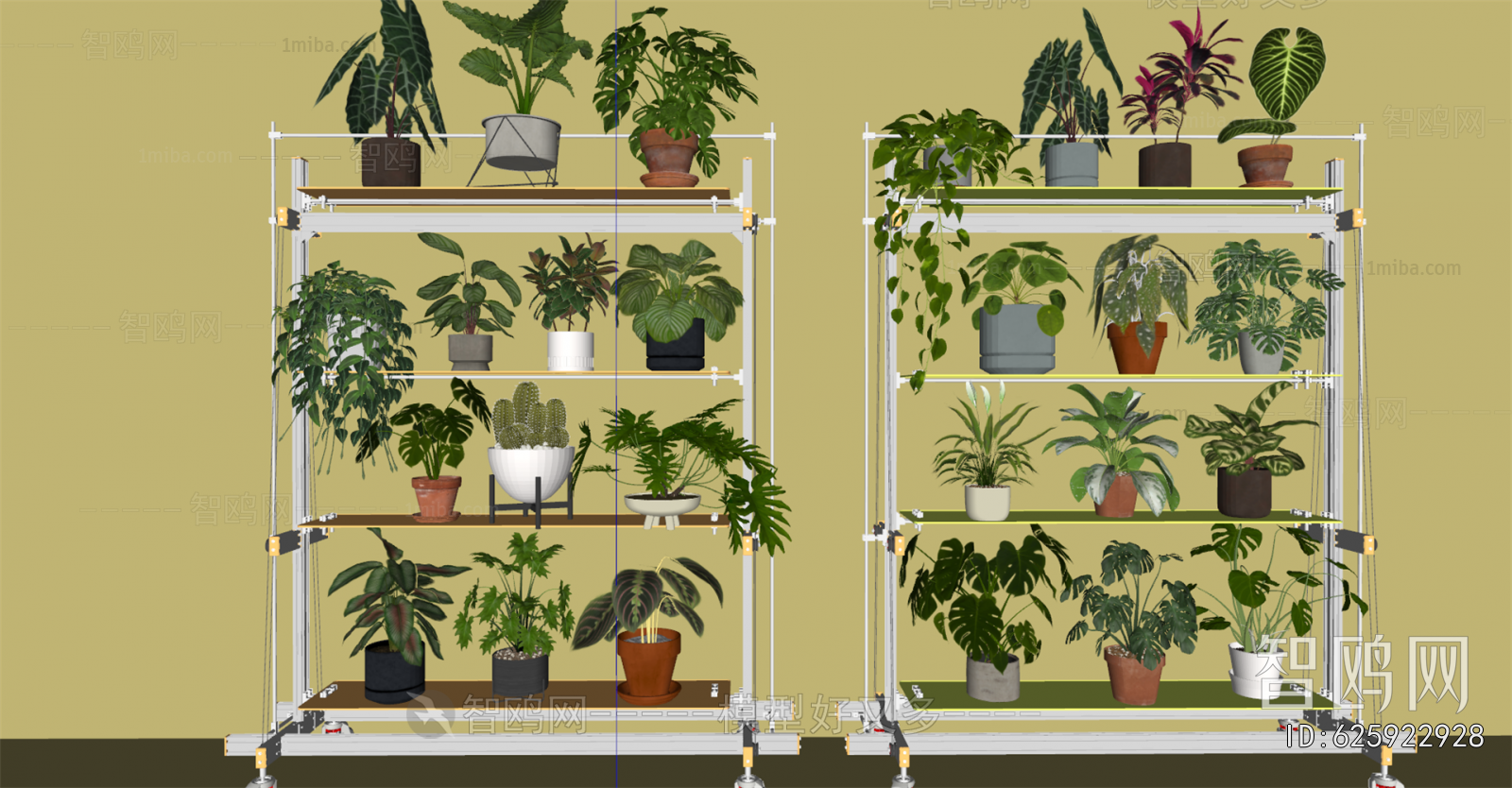 Modern Potted Green Plant