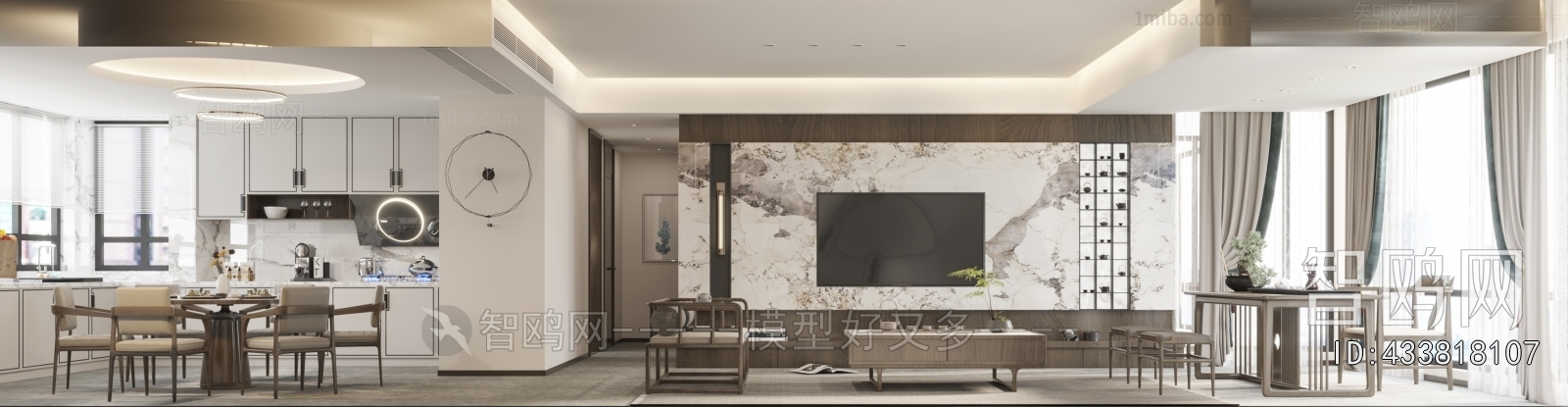 New Chinese Style A Living Room