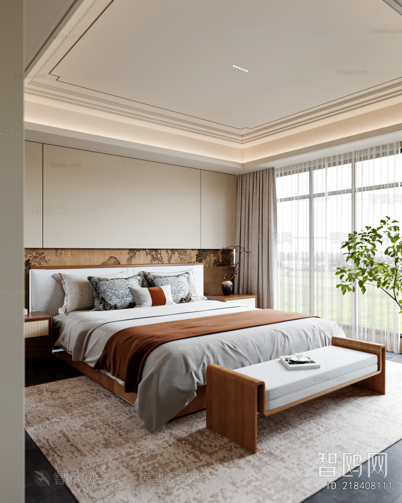 New Chinese Style Bedroom