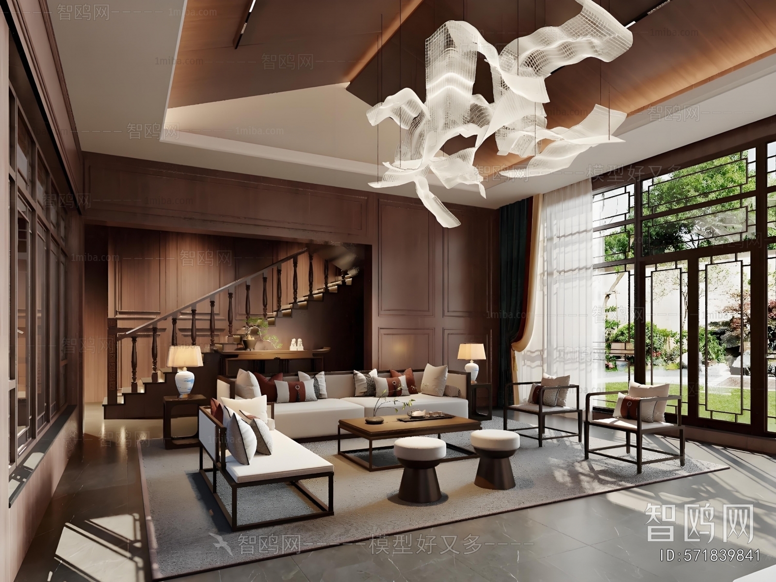 New Chinese Style A Living Room