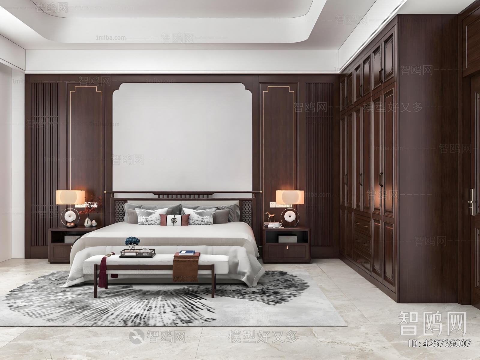 New Chinese Style Bedroom