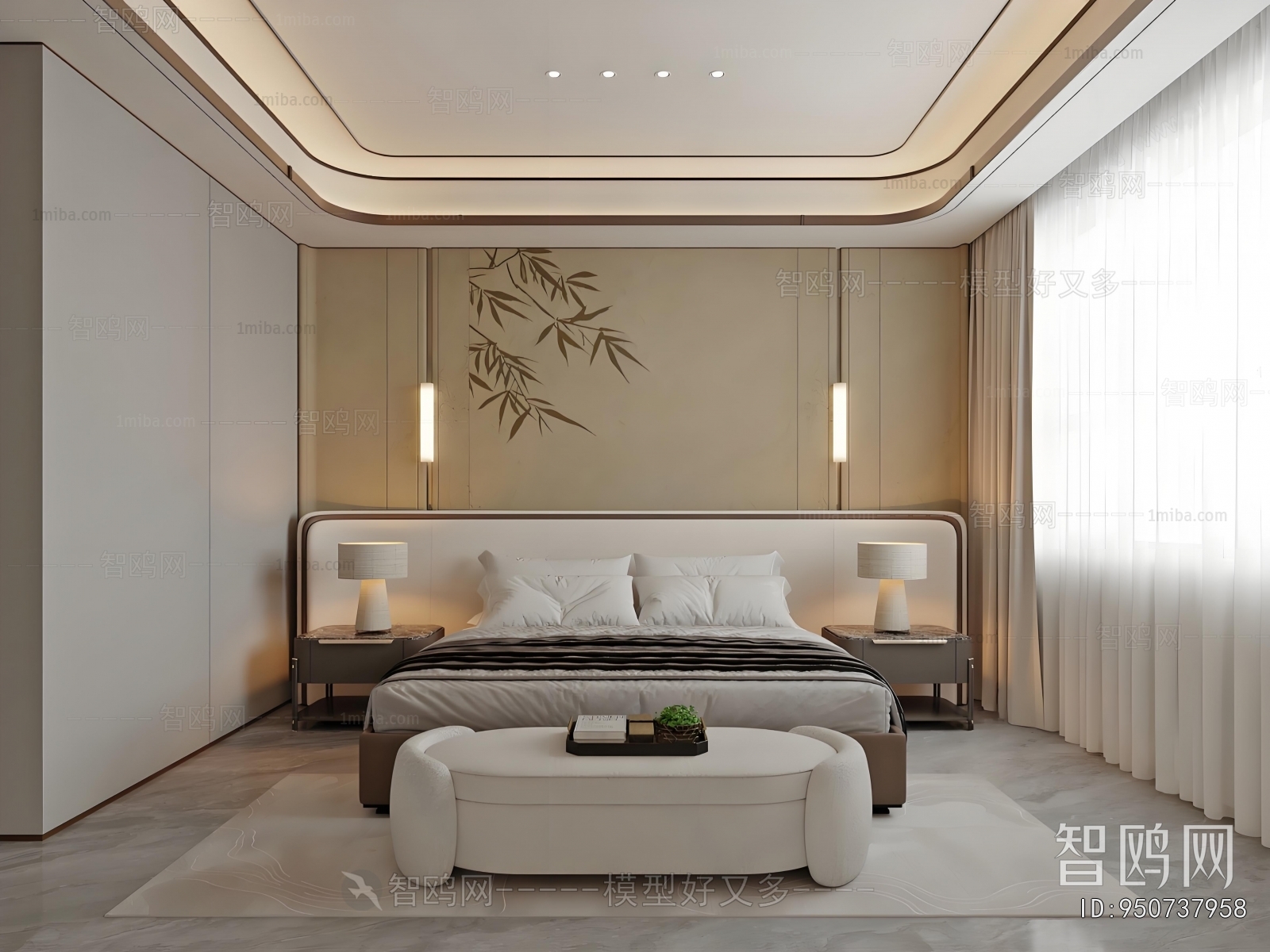 New Chinese Style Bedroom