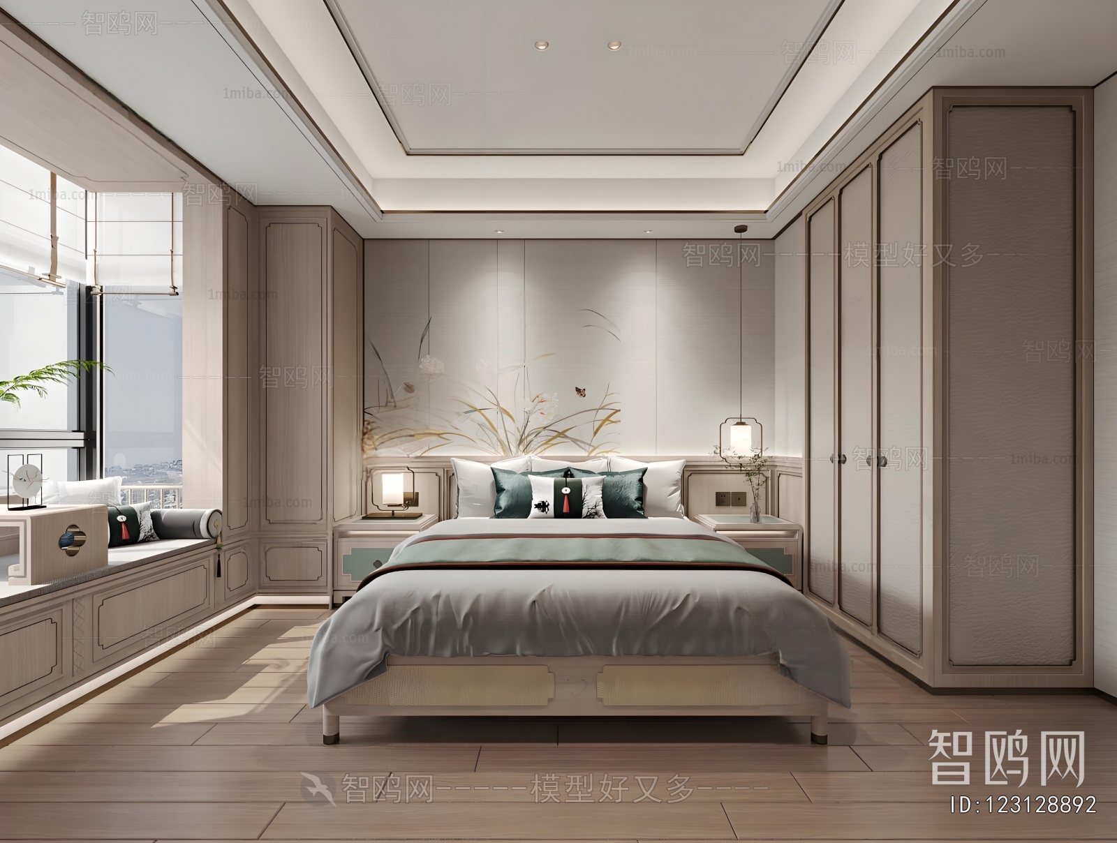 New Chinese Style Bedroom