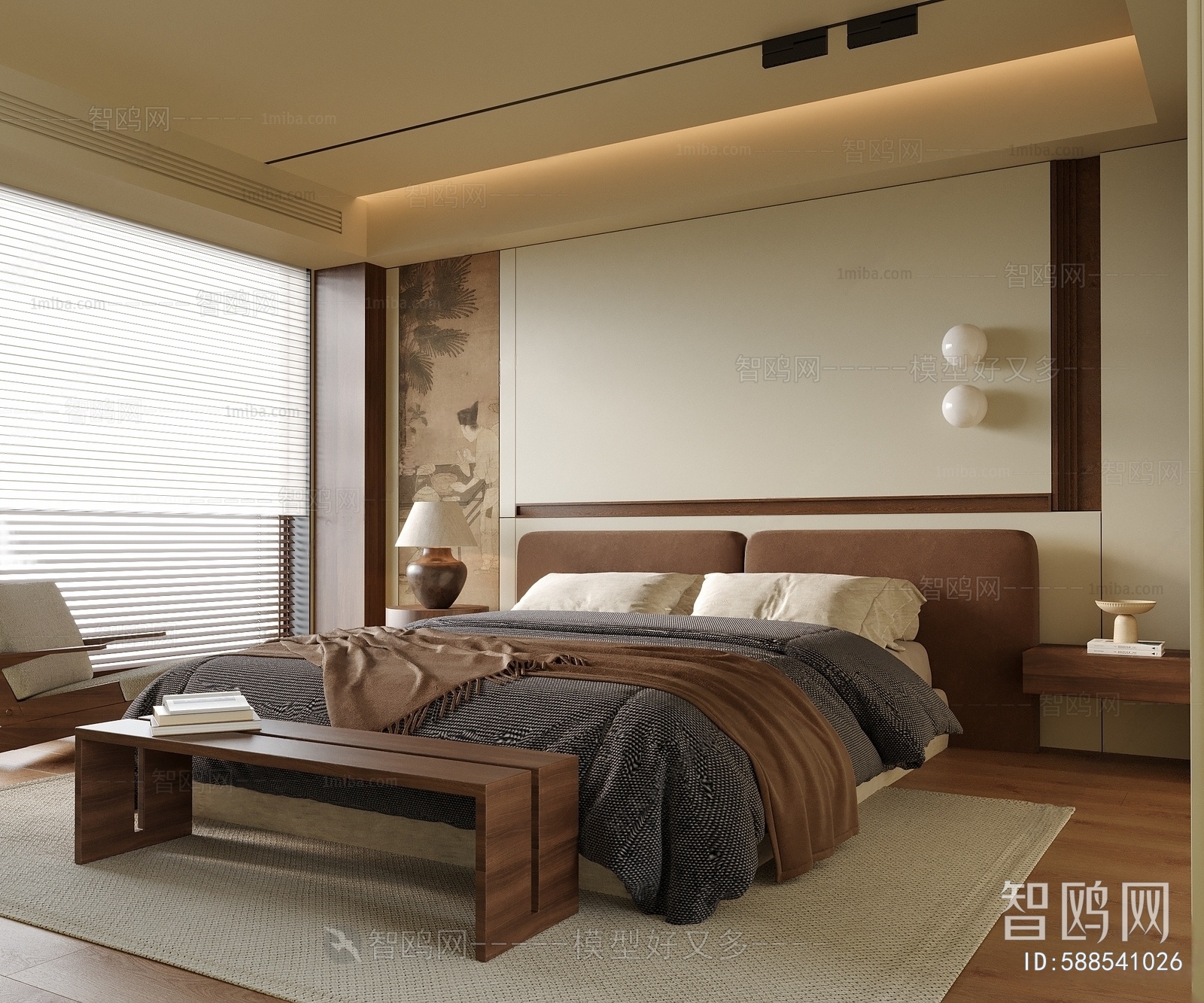 New Chinese Style Bedroom