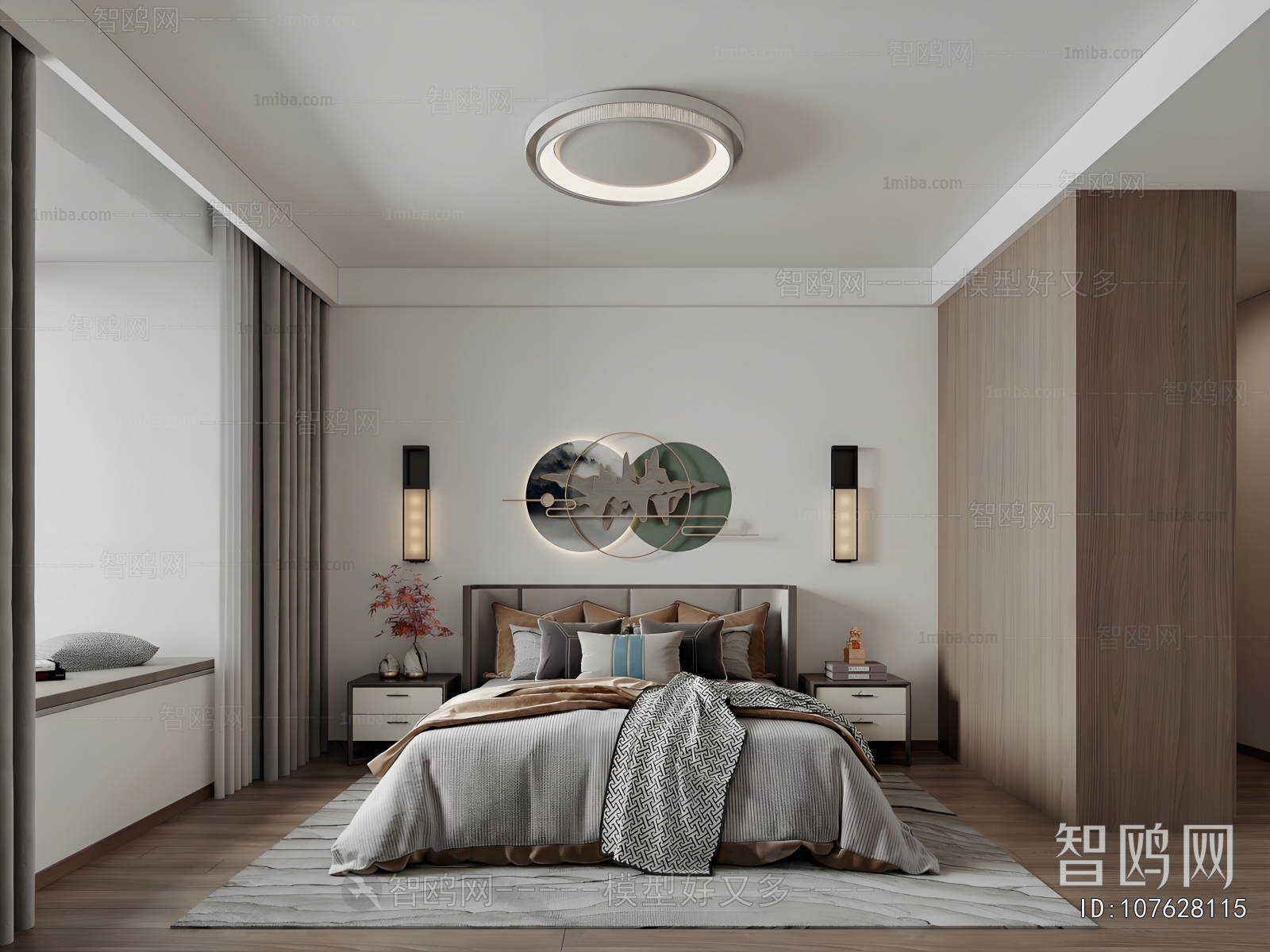 New Chinese Style Bedroom