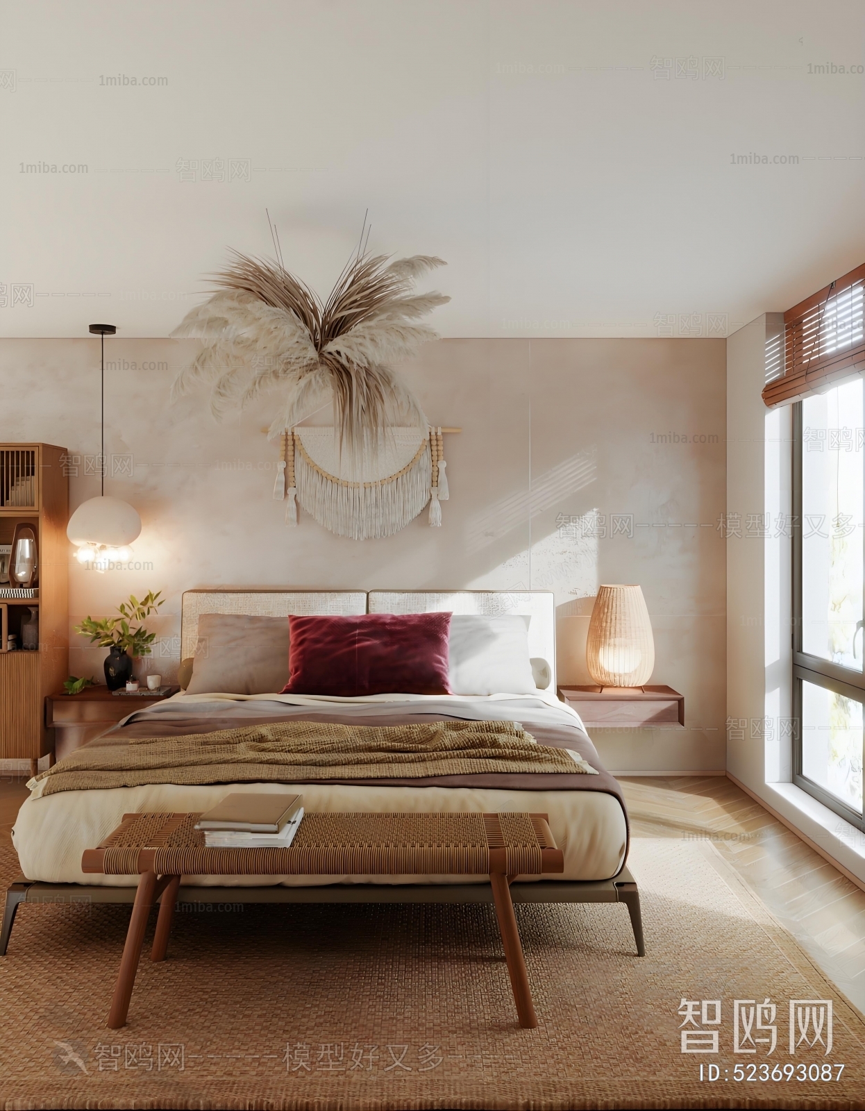 Wabi-sabi Style Bedroom