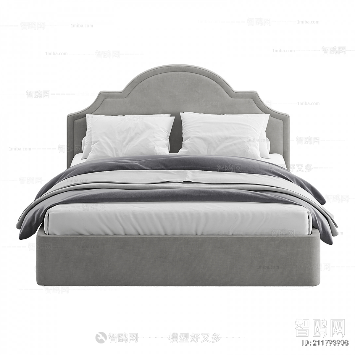 Simple European Style Double Bed