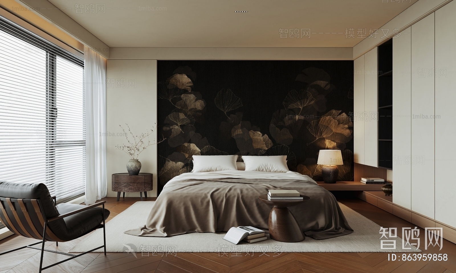 Wabi-sabi Style Bedroom