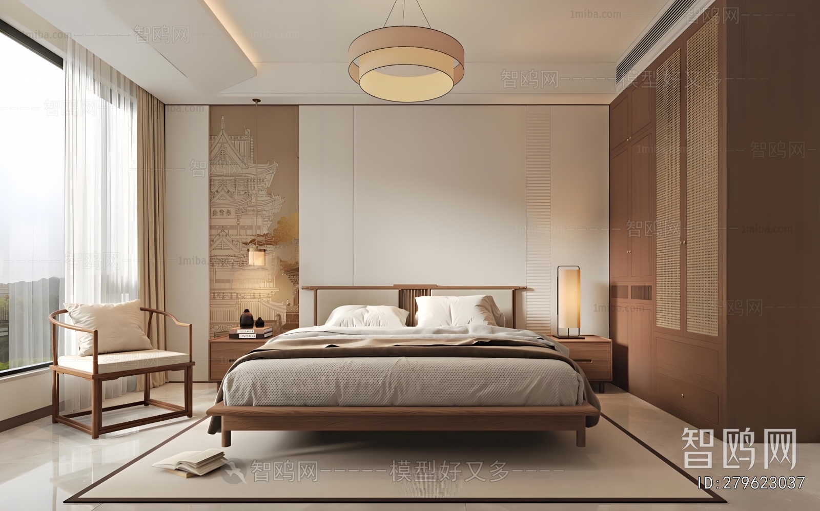 New Chinese Style Bedroom