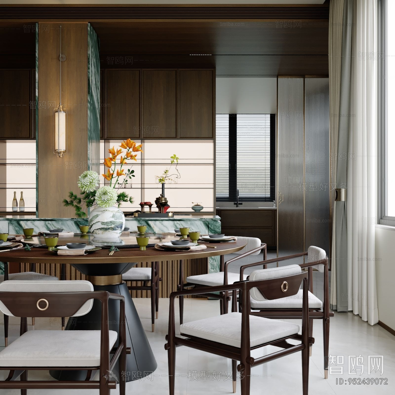 New Chinese Style Dining Room