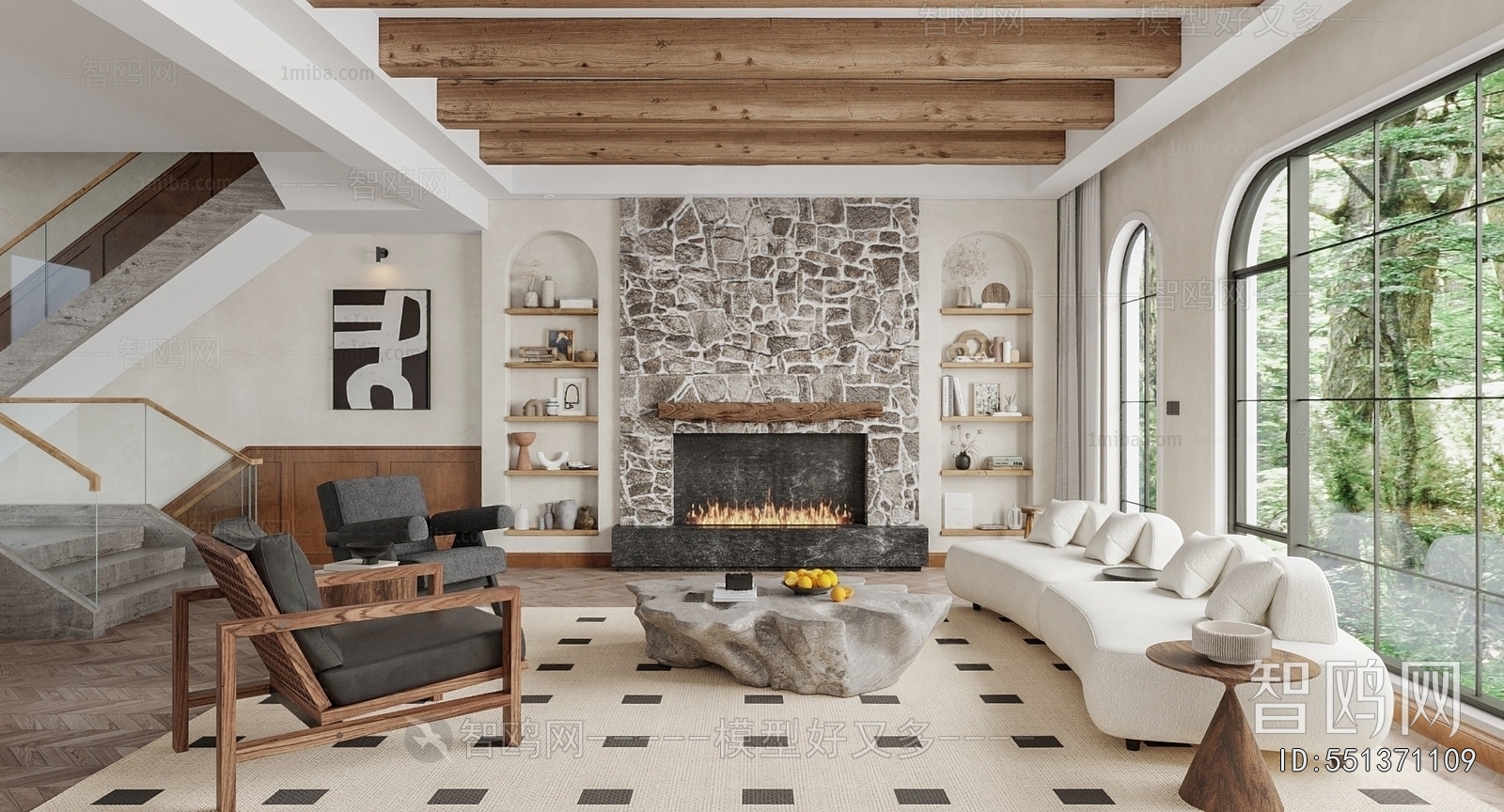 Wabi-sabi Style A Living Room