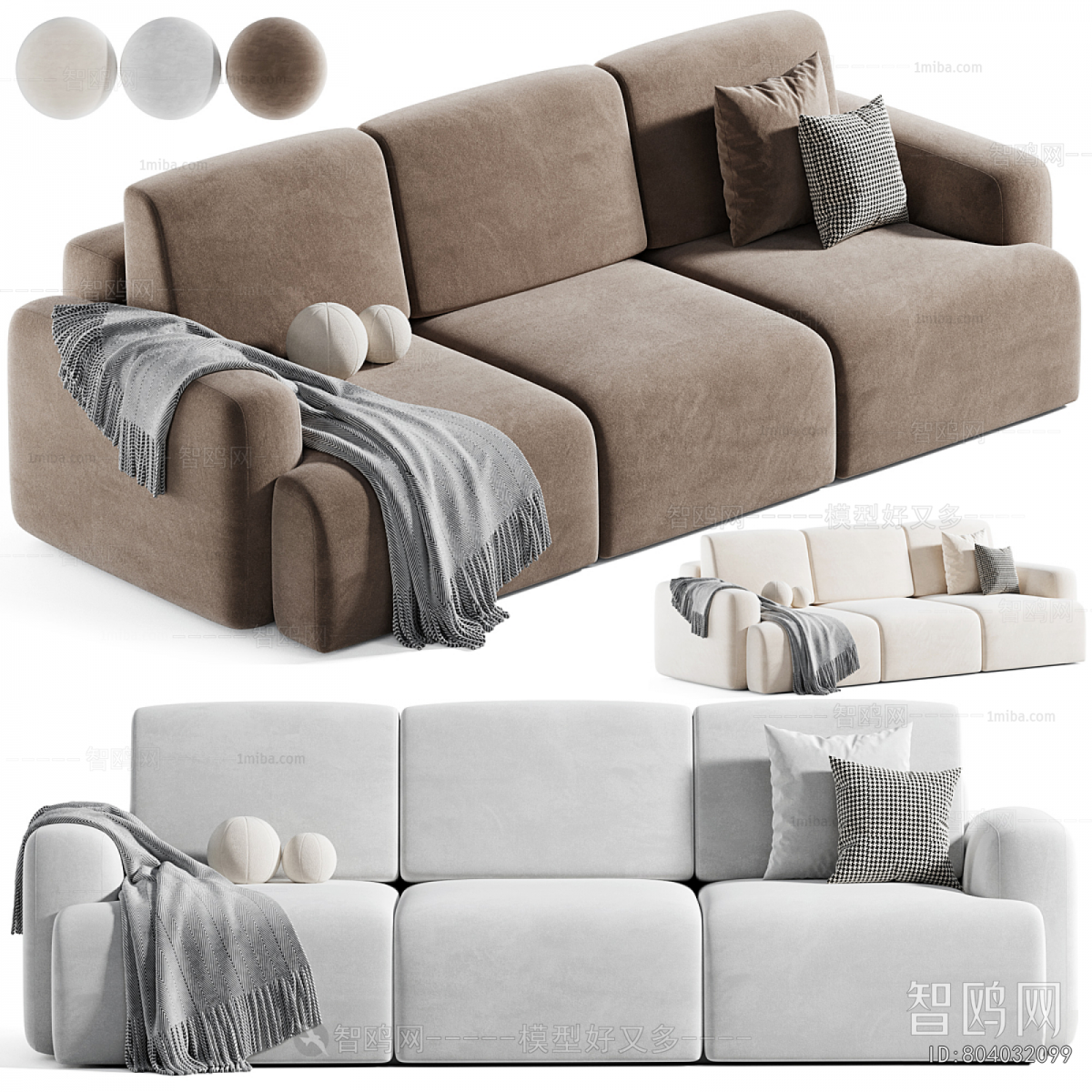 Modern Three-seat Sofa
