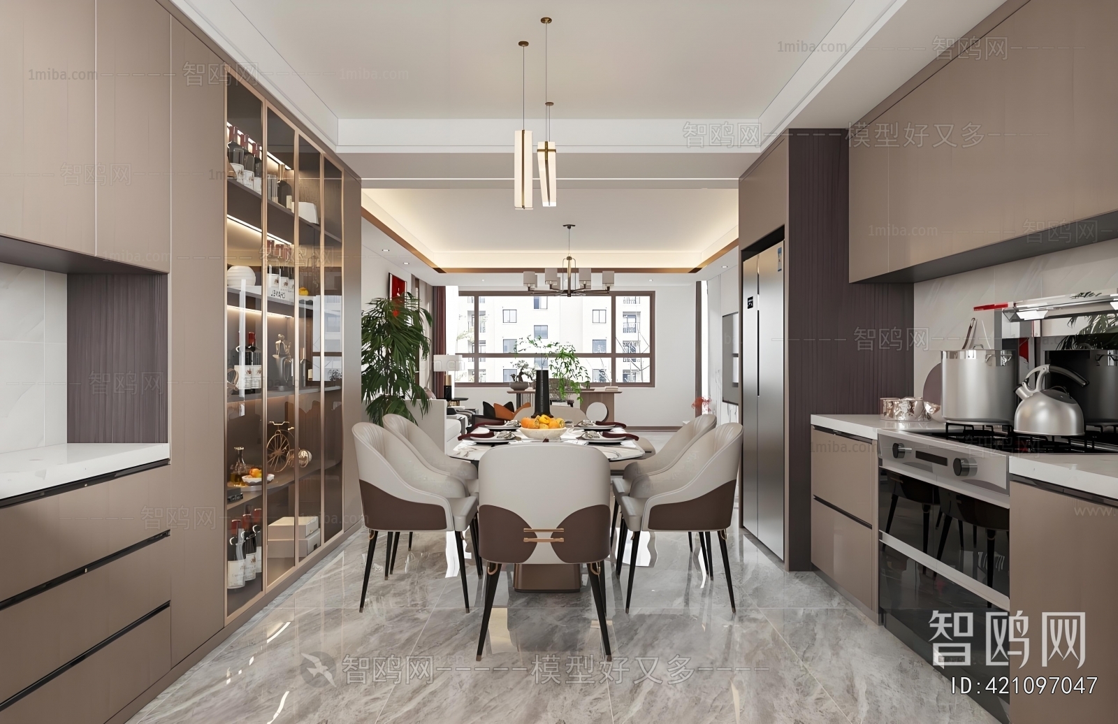 New Chinese Style A Living Room