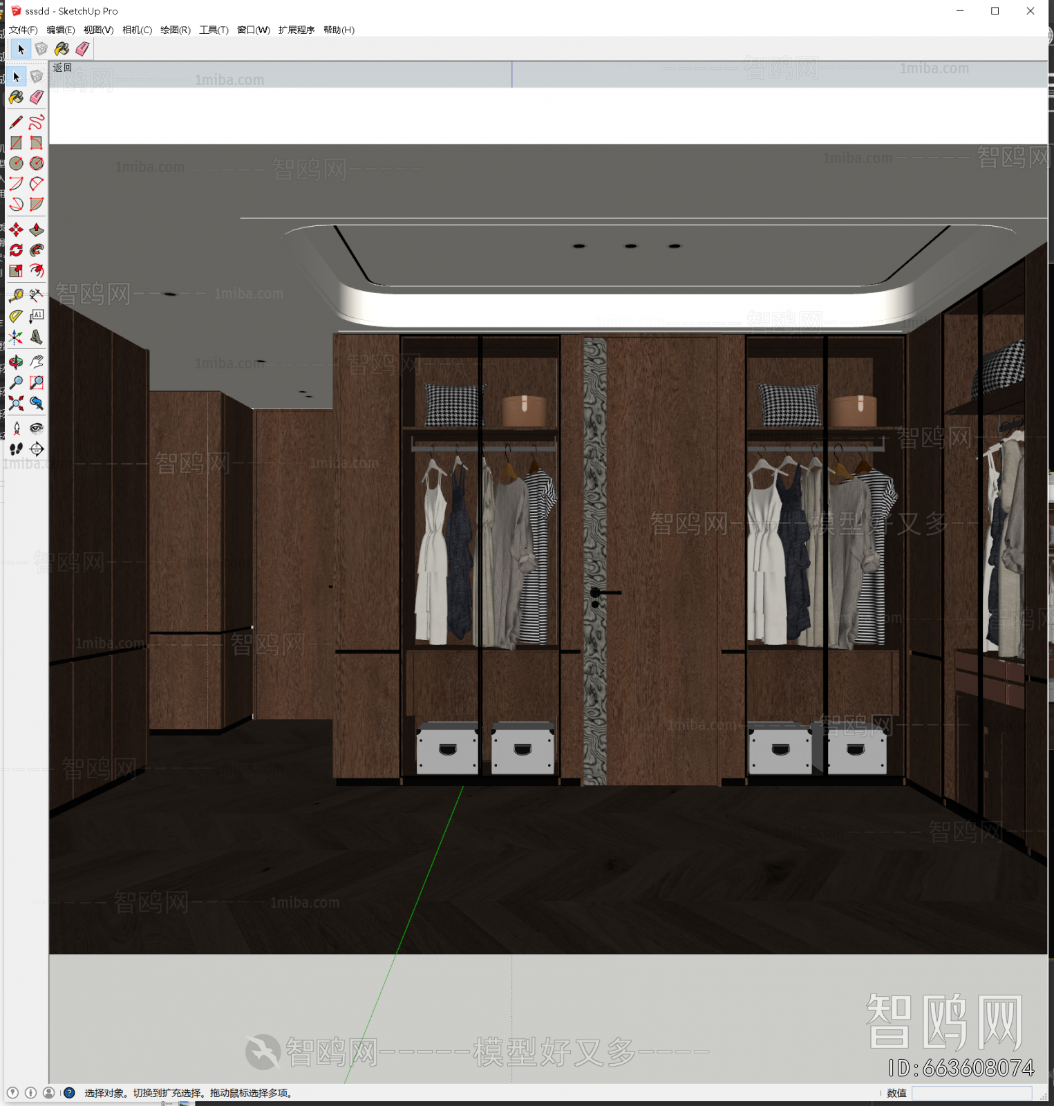 Modern Clothes Storage Area